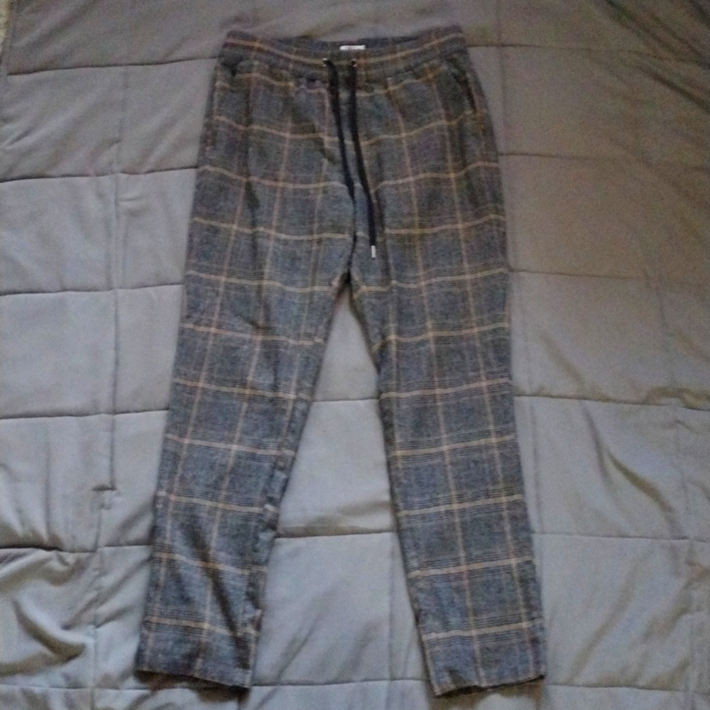 Hot topic plaid Tweed English style sweatpants large like new